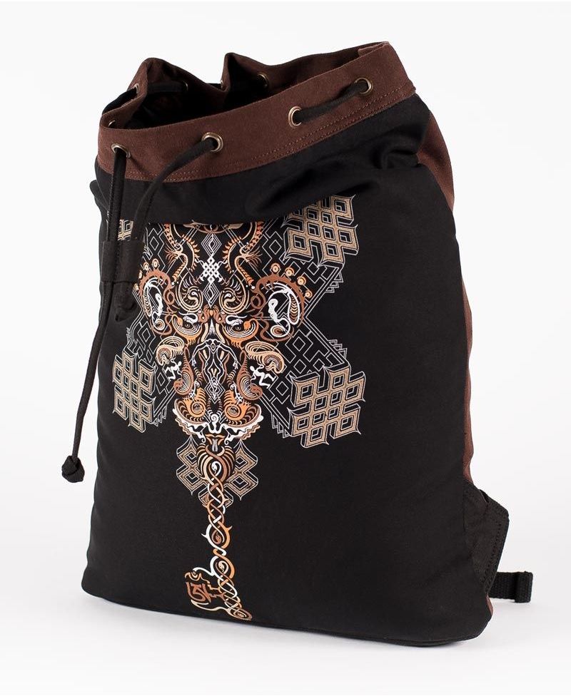 Om On Key ➟ Padded Straps Drawstring Backpack 