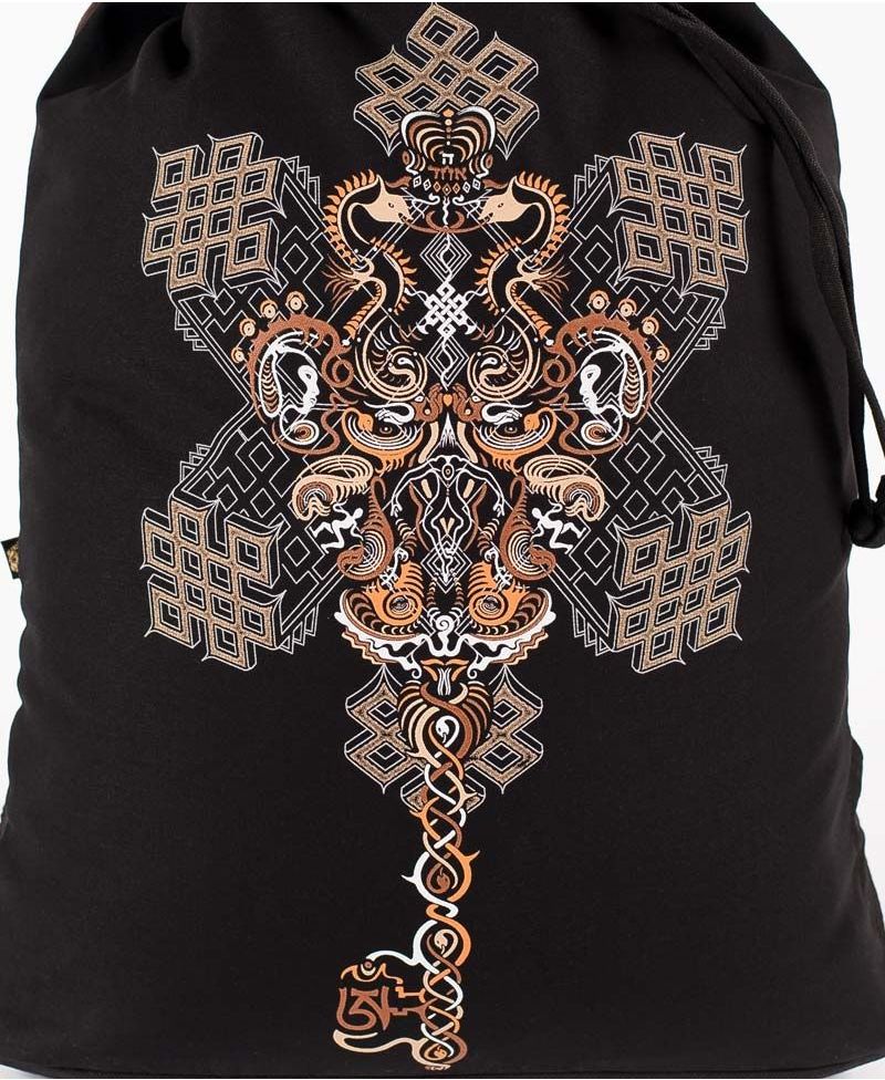 Om On Key ➟ Padded Straps Drawstring Backpack 