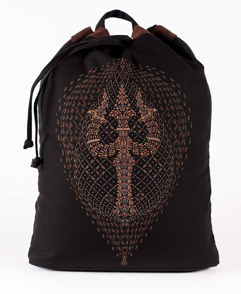 Trishula ➟ Padded Straps Drawstring Backpack 