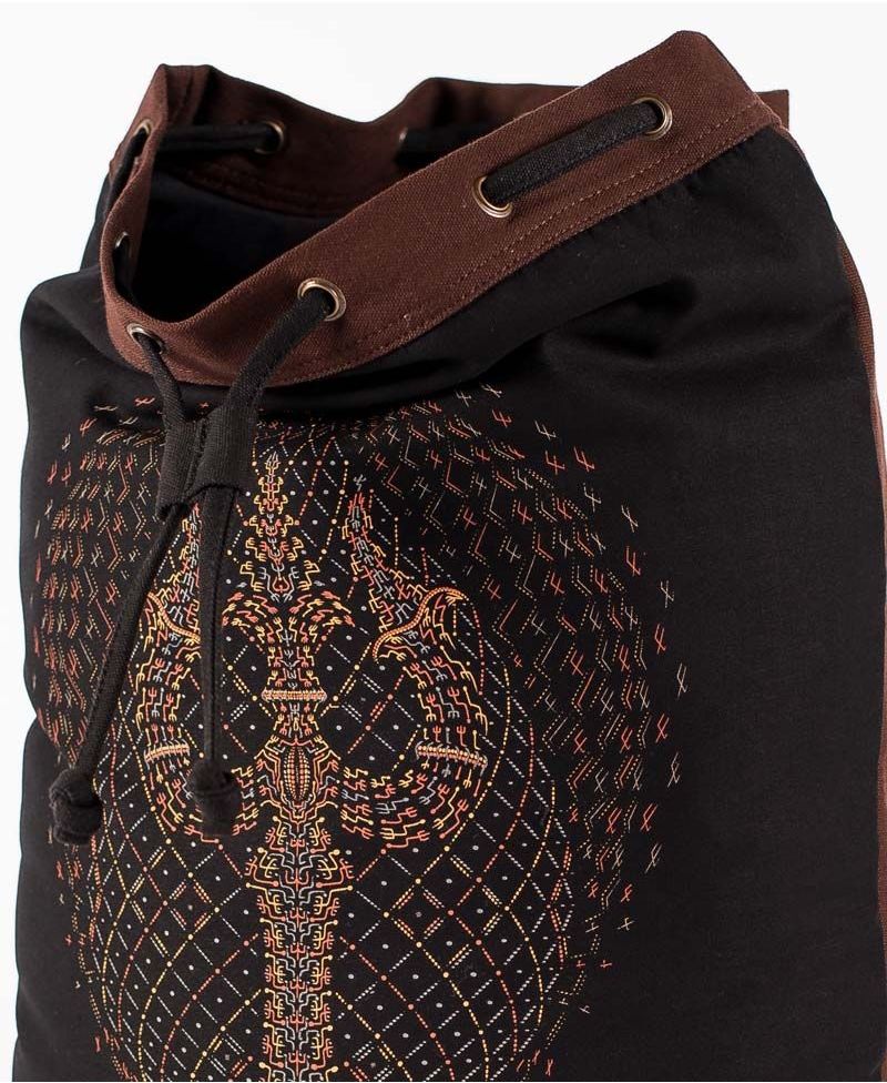 Trishula ➟ Padded Straps Drawstring Backpack 