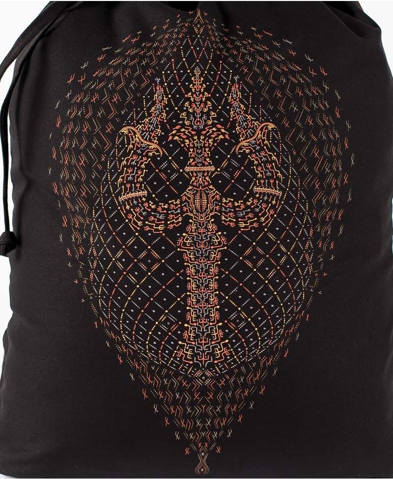 Trishula ➟ Padded Straps Drawstring Backpack 