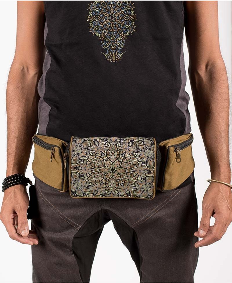 Psychedelic Festival Utility Pocket Hip Belt Money Pouch Fanny Pack Peyote