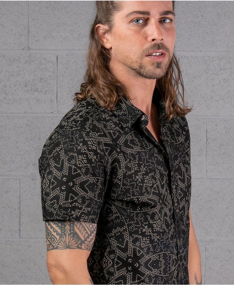 Mexi Button Shirt ➟ Black