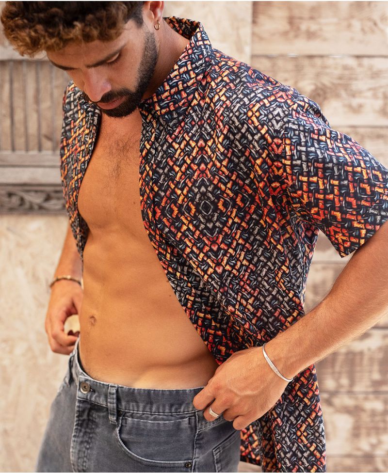 psychedelic button up 