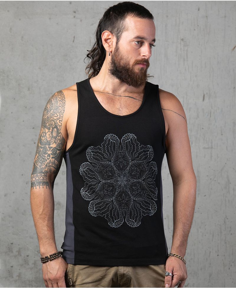 Men's Casual Loose Tank Top  Black tank tops outfit, Black tank