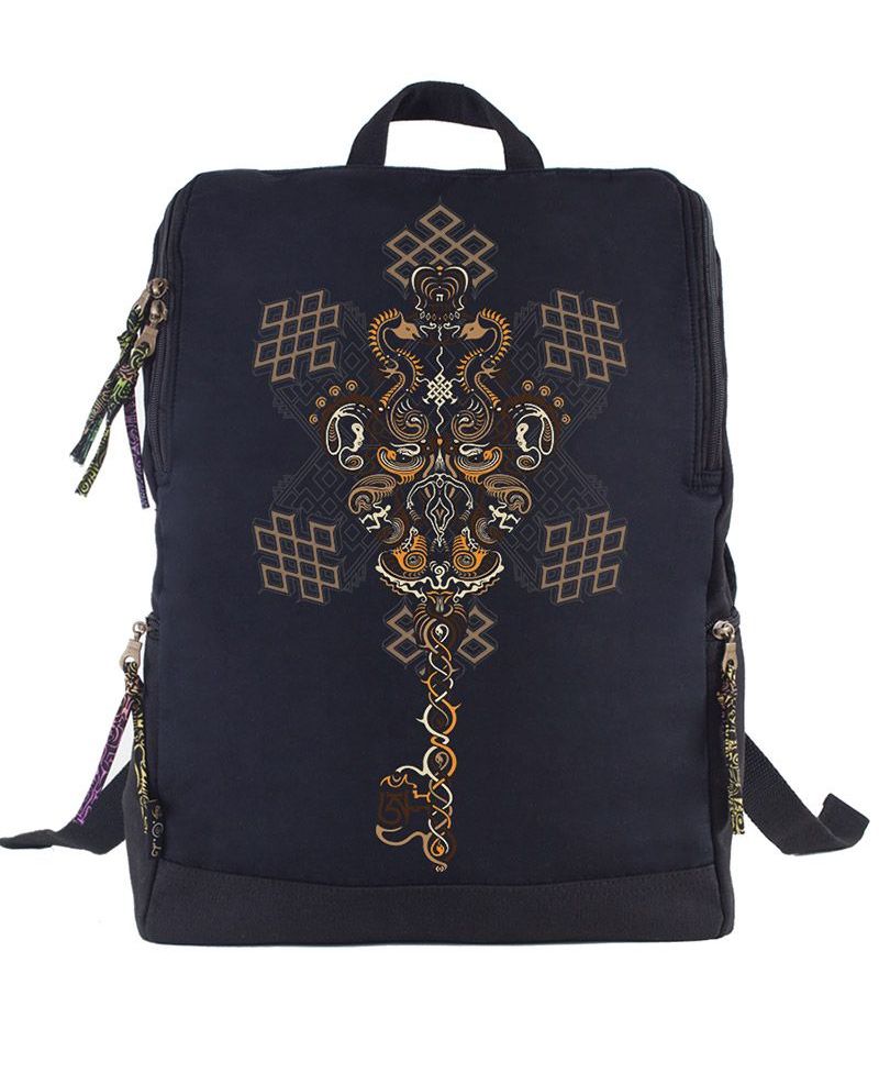 Om on Key  Backpack - Square