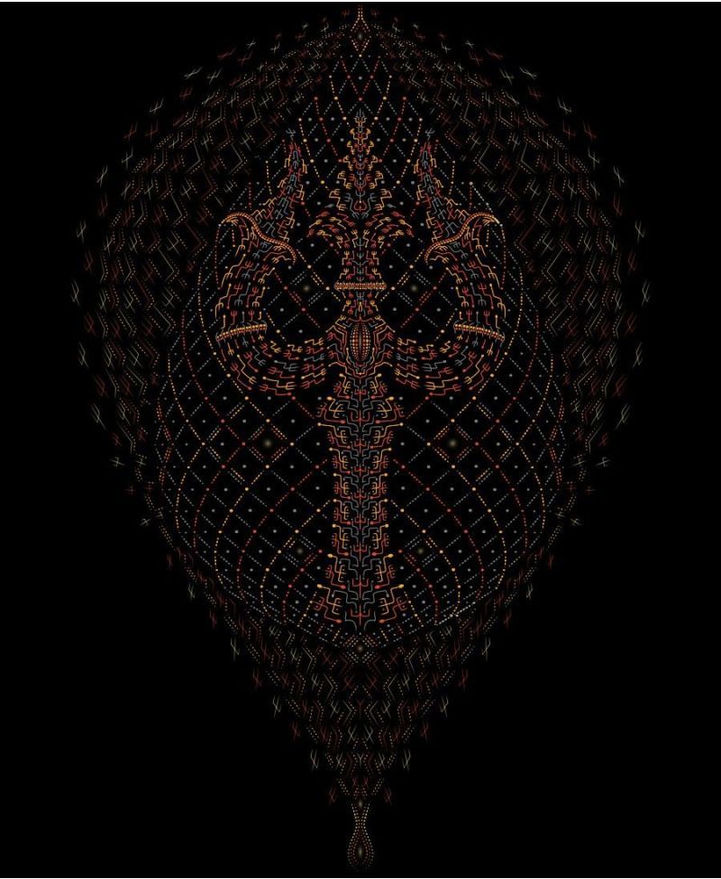 Trishula Drawstring Backpack ➟ Black & Brown