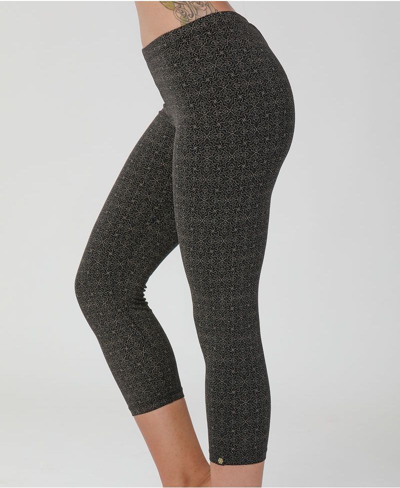 Hamsa print cotton yoga leggings for women 