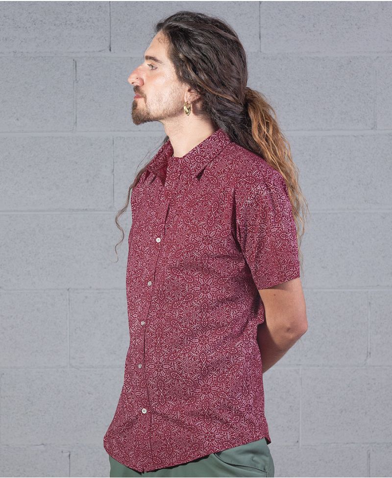 Peyote  Button Shirt ➟ Wine