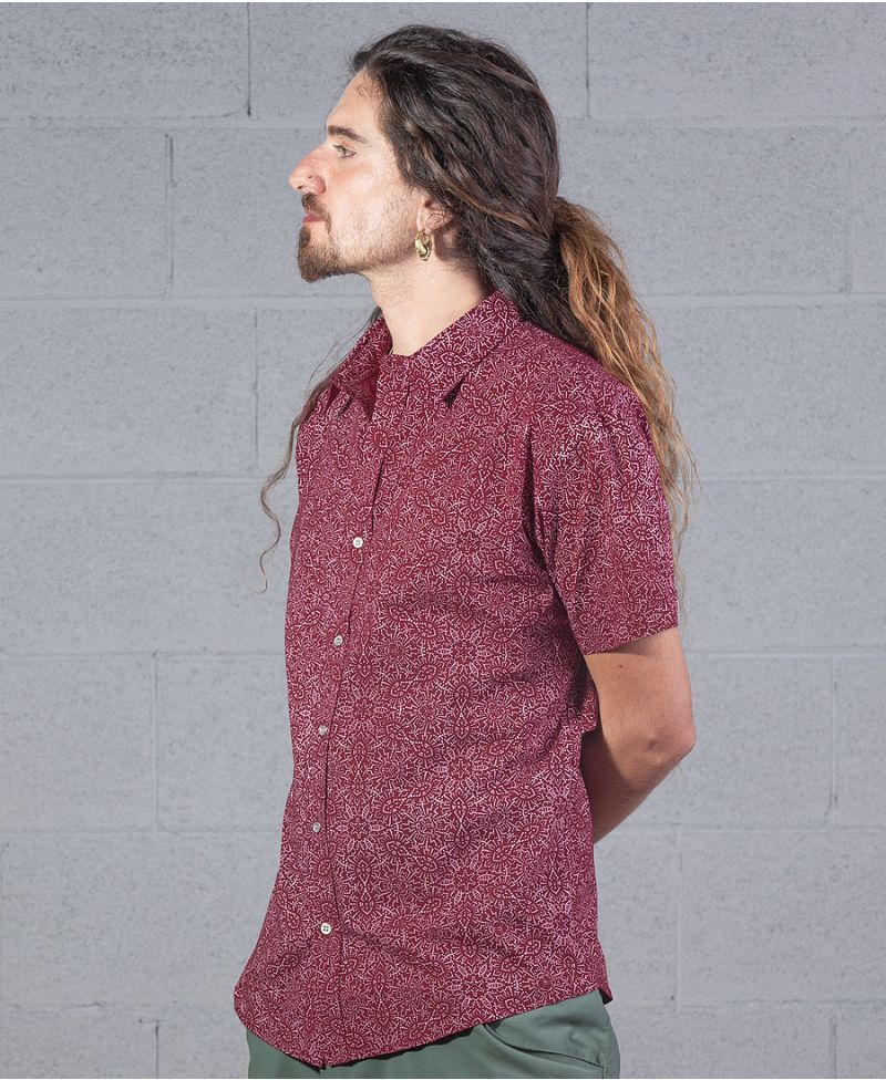 Peyote Button Shirt ➟ Wine