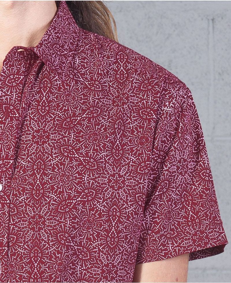 Peyote  Button Shirt ➟ Wine