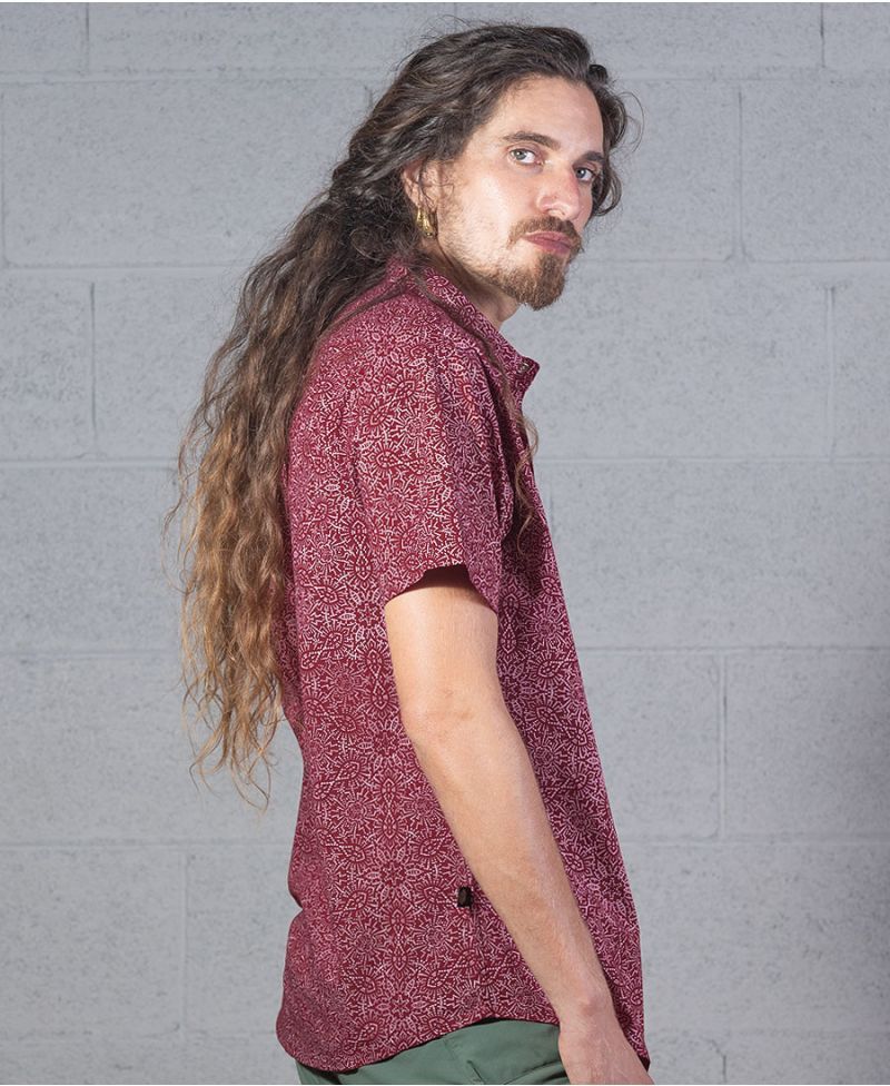 Peyote  Button Shirt ➟ Wine