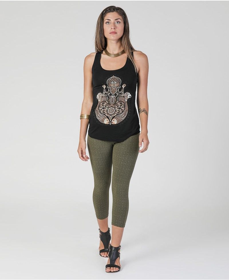 Hamsa Top ➟ Black / Grey