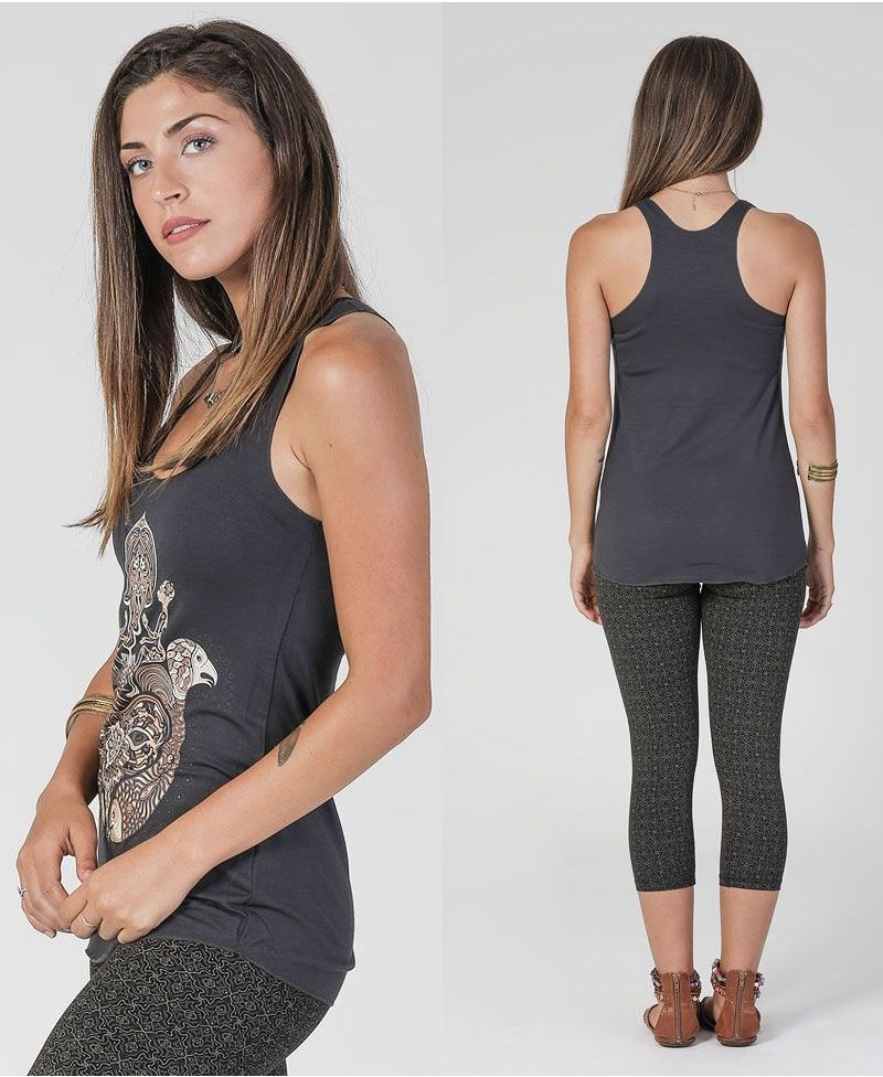 Hamsa Top ➟ Black / Grey