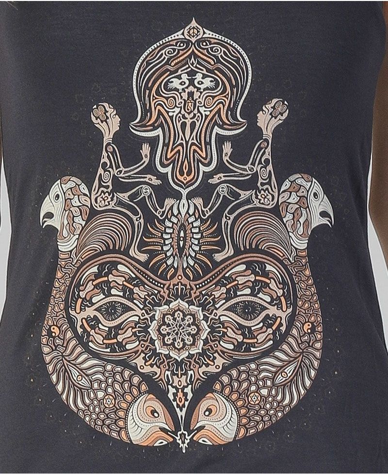 Hamsa Top ➟ Black / Grey