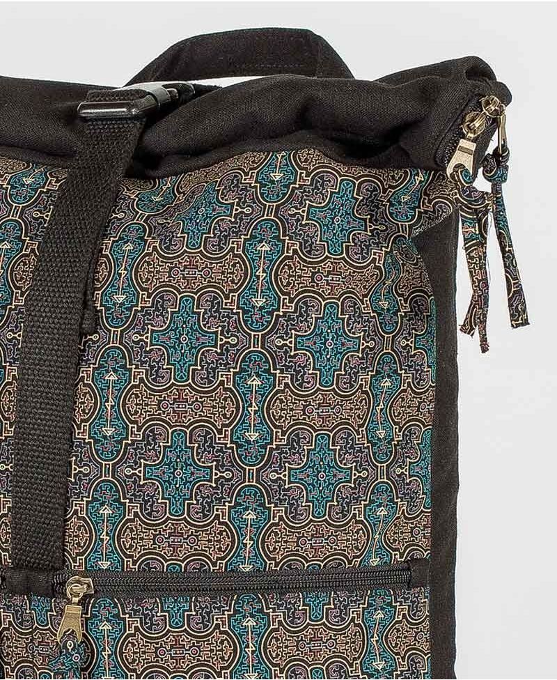 Shipibo Kené Roll-Top Backpack 25L