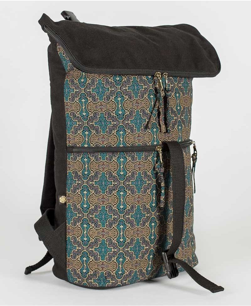 Shipibo Kené Roll-Top Backpack 25L
