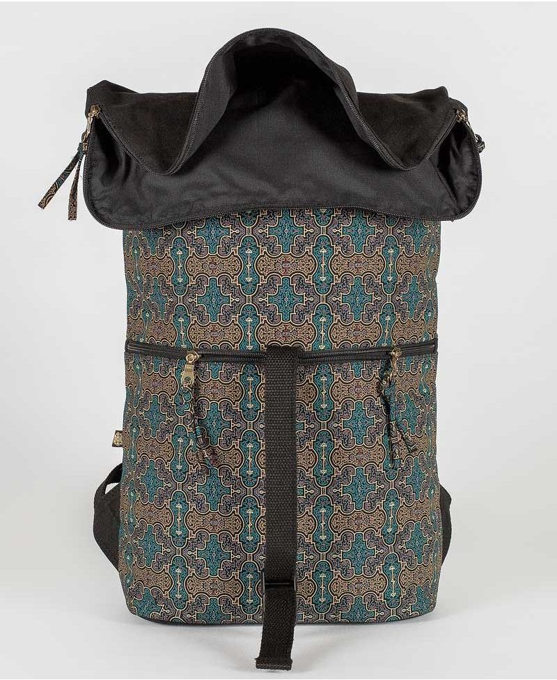Shipibo Kené Roll-Top Backpack 25L