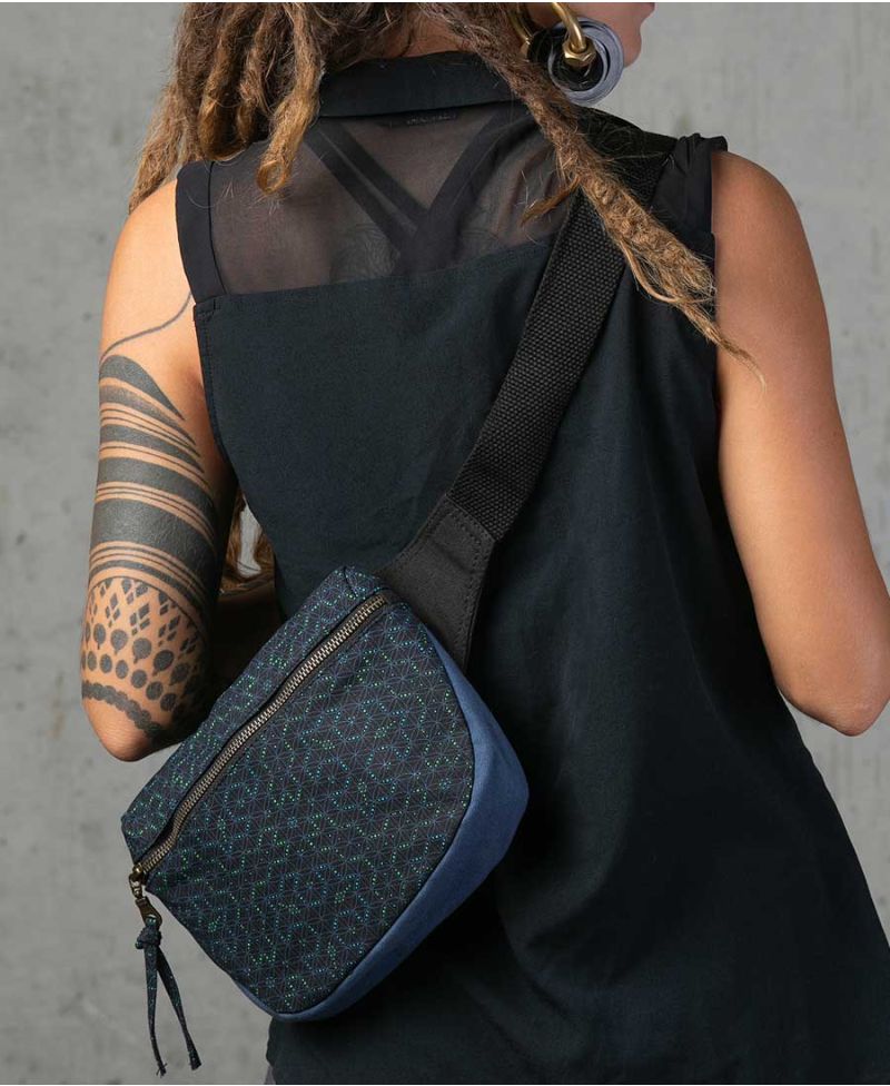 Mini Sling Bag Geometric Pattern With Adjustable Strap Fashion