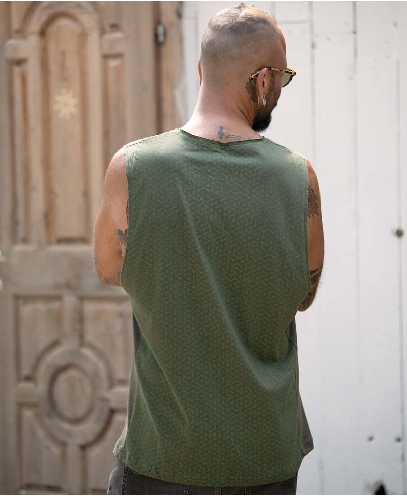 Seeds Tank Top ➟ Olive