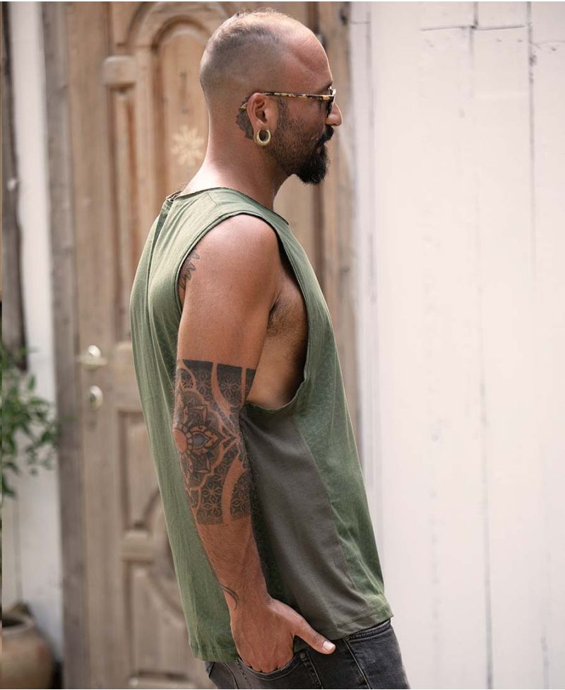 Seeds Tank Top ➟ Olive