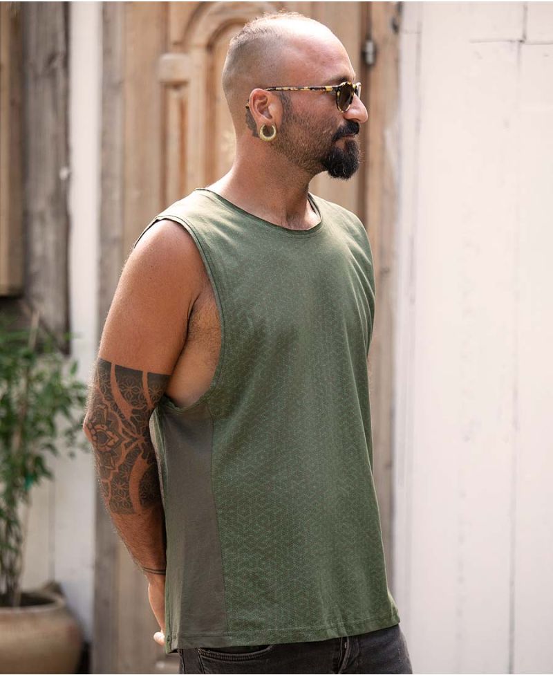 Seeds Tank Top ➟ Olive
