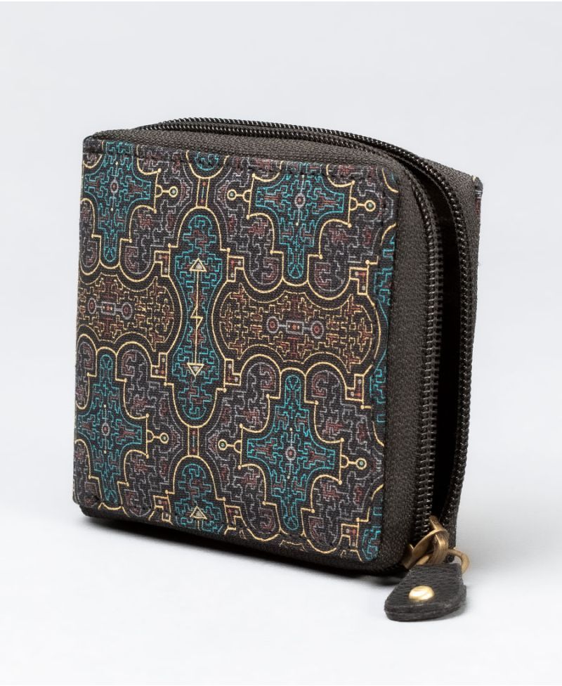 Shipibo Kené Mens Zip Wallet 