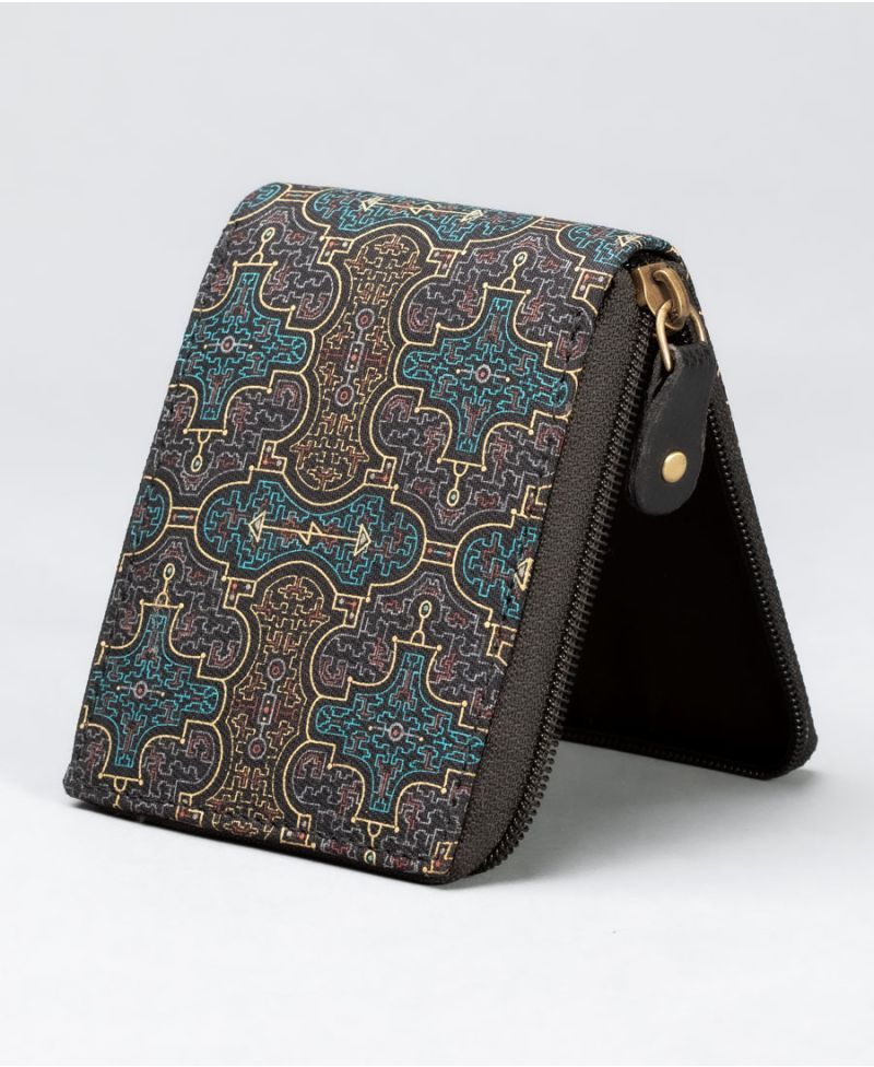 Shipibo Kené Mens Zip Wallet 