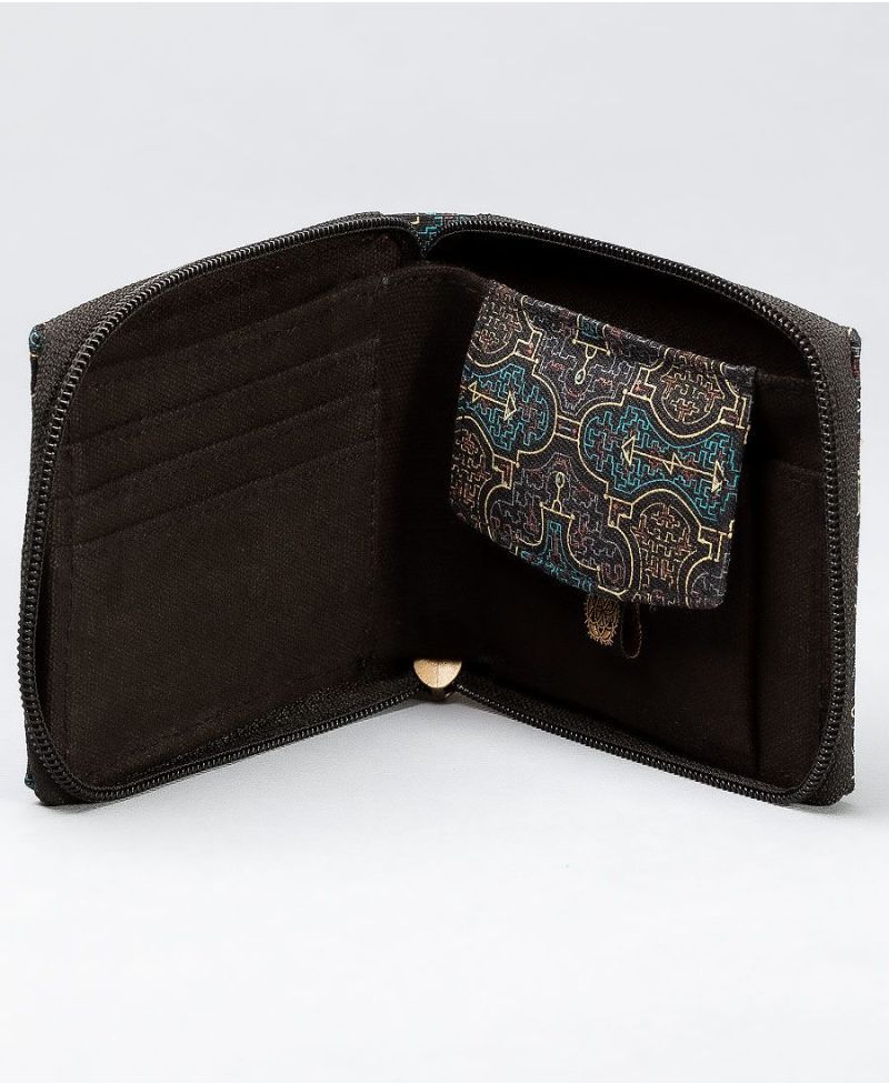 Shipibo Kené Mens Zip Wallet 