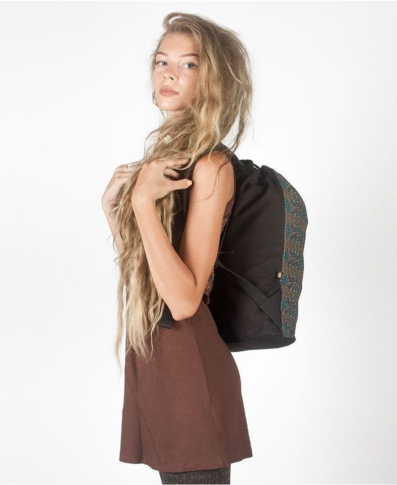 Shipibo Kené ➟ Padded Straps Drawstring Backpack 