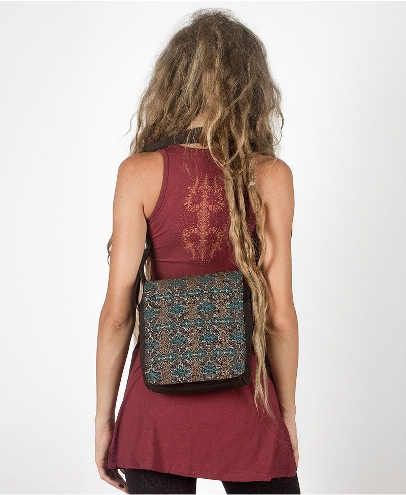 Shipibo Kené CrossBody Bag - Black