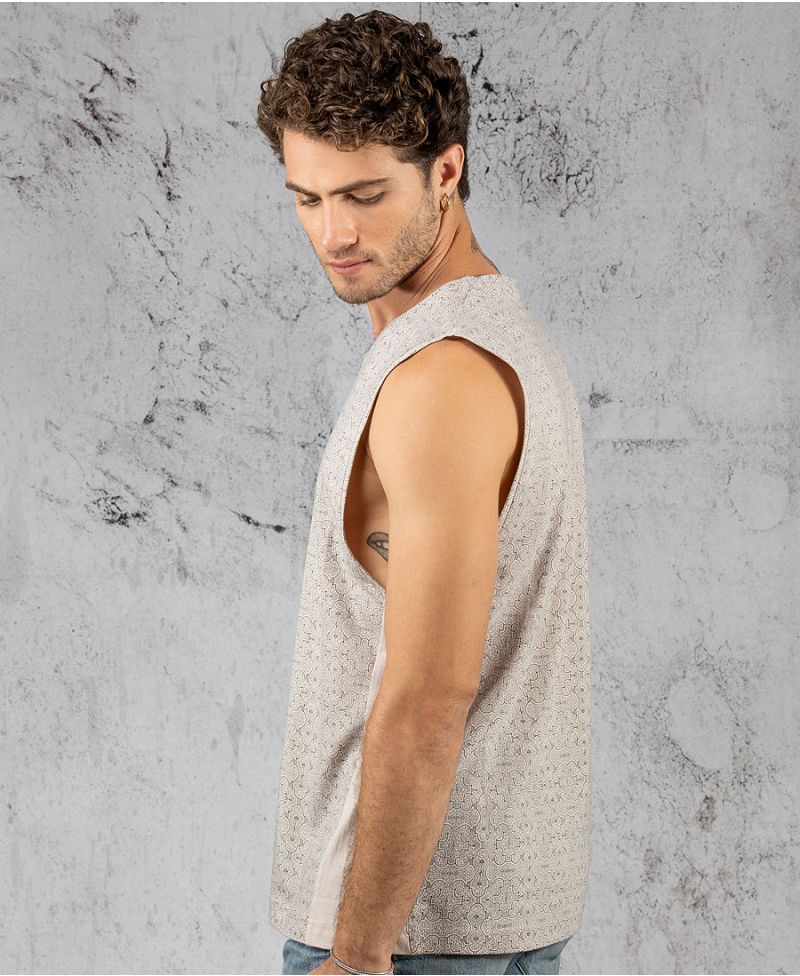 Shipibo Kené Tank Top ➟ Grey