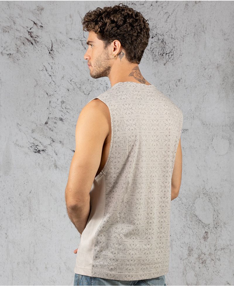 Shipibo Kené Tank Top ➟ Grey