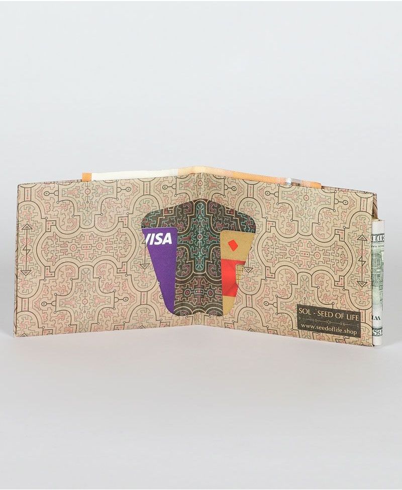 Shipibo Kené Tyvek Paper Wallet