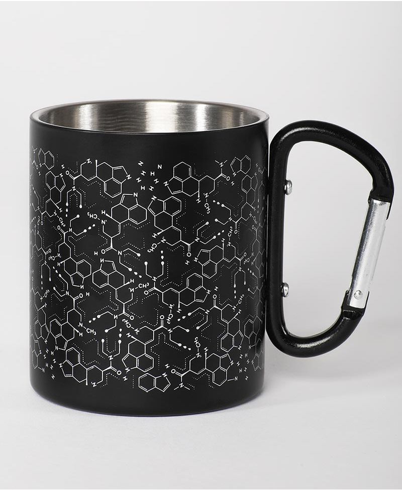 LSD Molecule Stainless Steel Travel Mug With Clip Handle