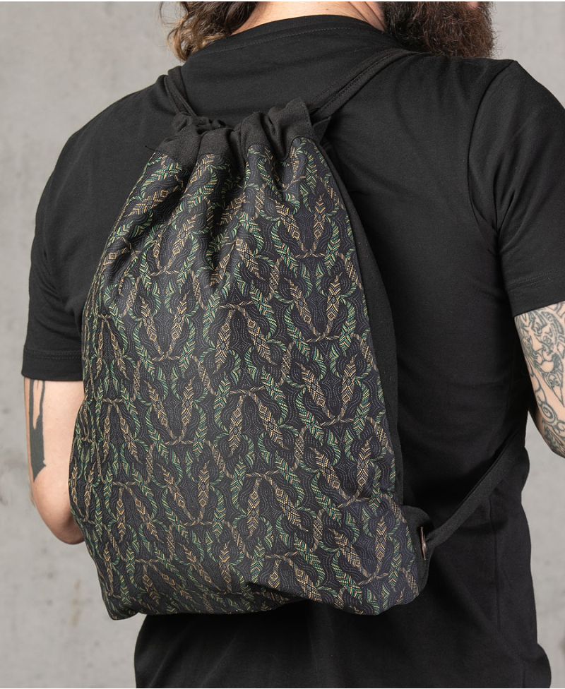 Nyoka Drawstring Backpack ➟ Black 