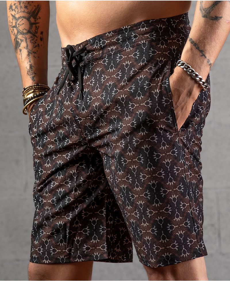 tribal print men board shorts swimwear