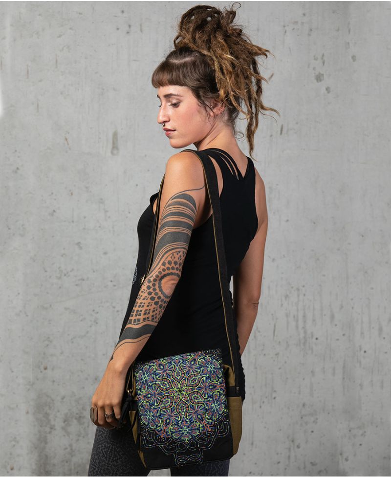 psychedelic clothing cross body bags