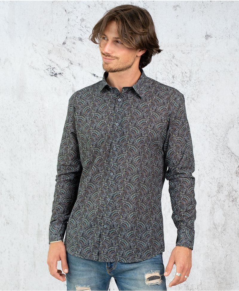 Faceat Button Shirt- Long Sleeve