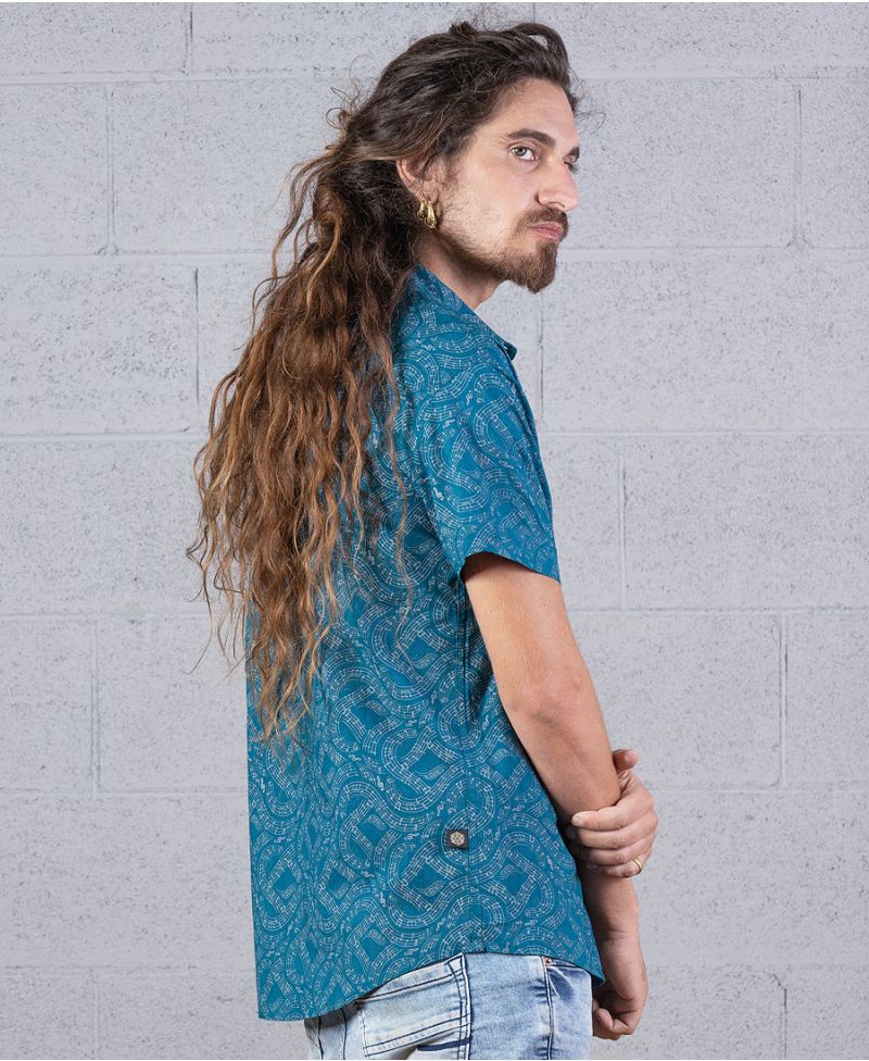 Solmizate Button Shirt ➟ Turquoise