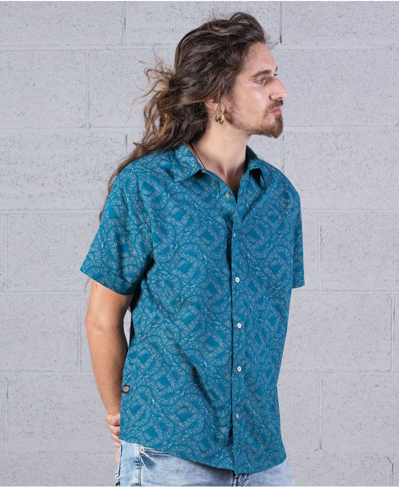 Solmizate Button Shirt ➟ Turquoise
