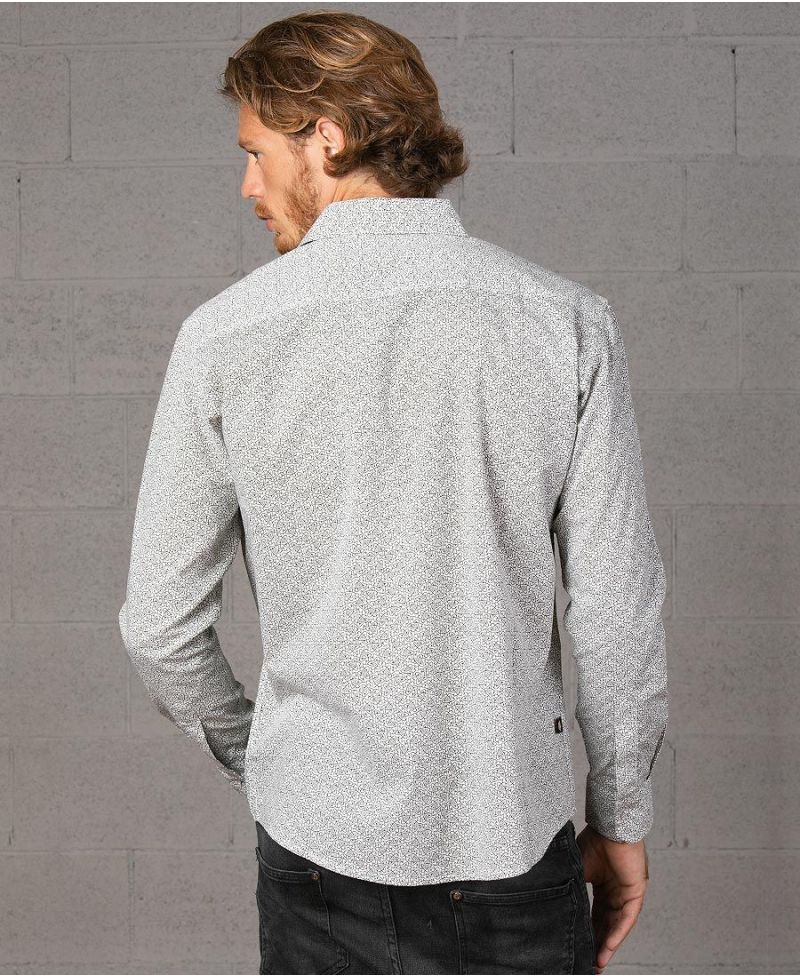 Atomic Long Button Shirt ➟ White