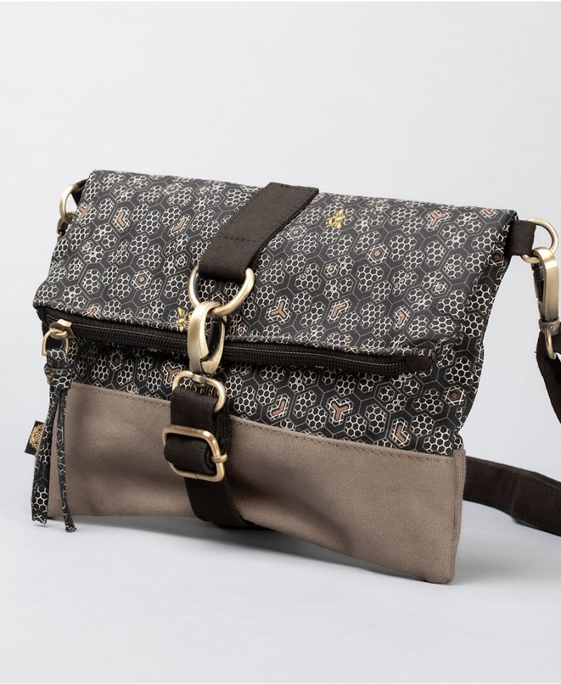 Bee Hive Women Clutch Purse With Strap Vegan