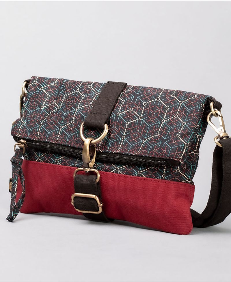 Geometric Women Clutch Purse With Strap 
