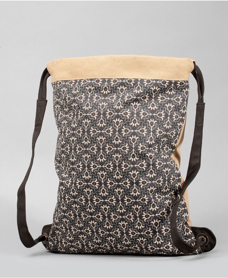 Hamsa Drawstring Backpack ➟ Stone 