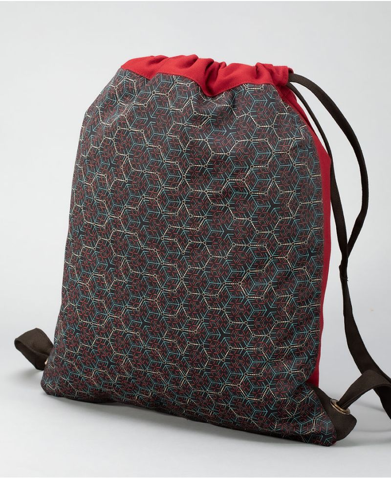 Kubic Drawstring Backpack ➟ Red 