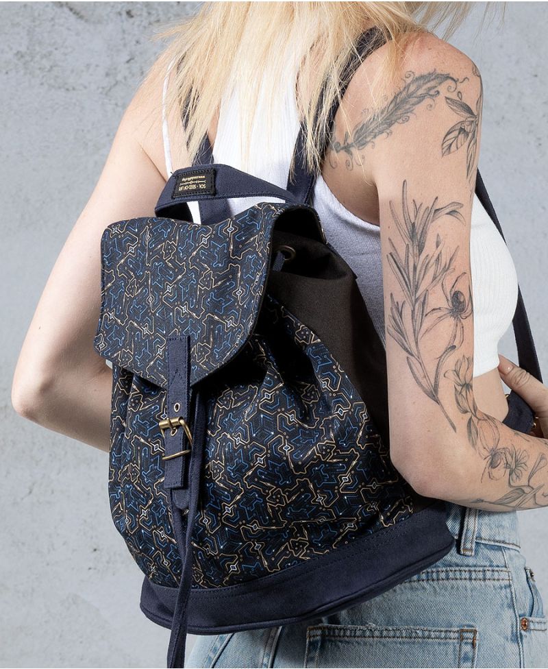 Mini backpack for women dna print