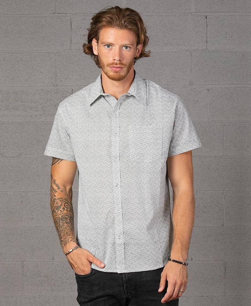 atom-celtic-print-button-down-men-shirt-short-sleeve-white