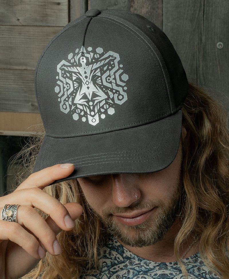 Burning Man print hat baseball cap