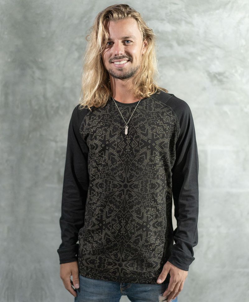 Boho Hippie long sleeve shirt for men 